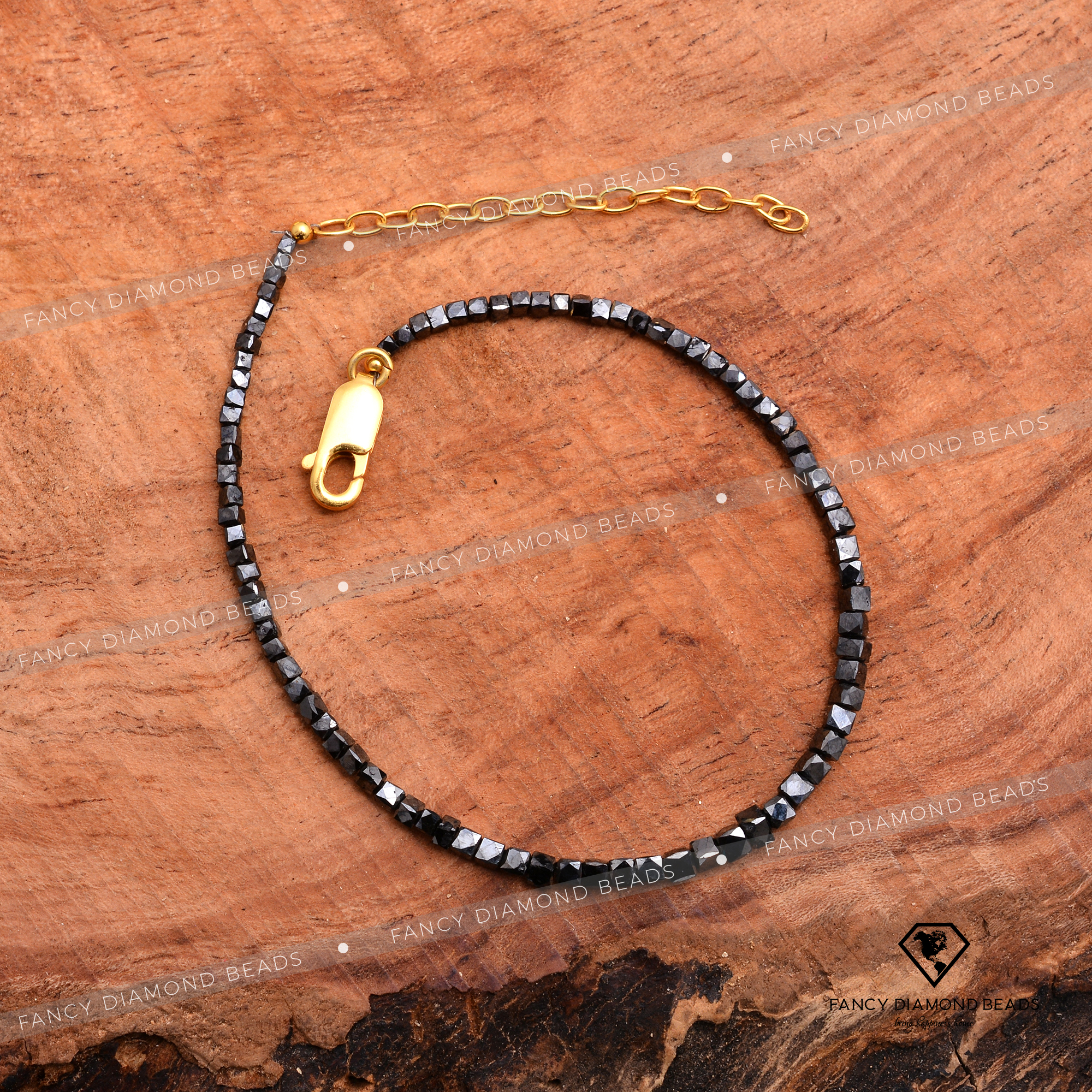 4mm Black Onyx Bead Bracelet - Zoe Lev Jewelry